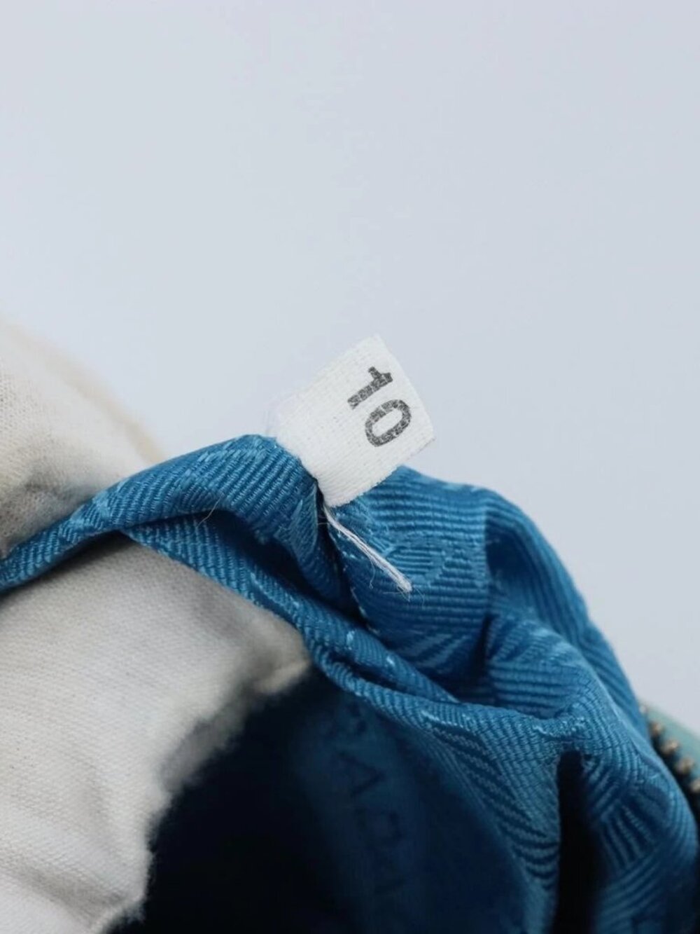 PRADA Shoulder Bag Nylon Light Blue Silver Auth LNZ298 - Picture 11 of 15